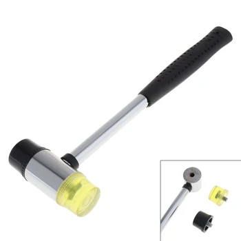 

30mm 35mm 40mm Rubber Hammer Double Faced Work Glazing Window Nylon Hammer with Round Head and Non-slip Handle DIY Hand Tool