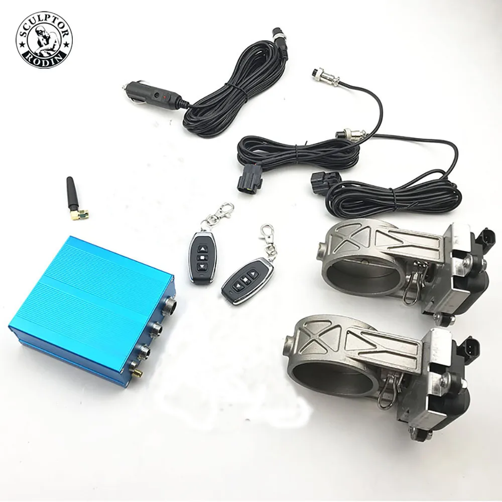 Electric exhaust valve controller kit with two 2.0 "/ 2.5" / 2.5 "/ 2.75" / 3 "adjustable dual return air downspouts