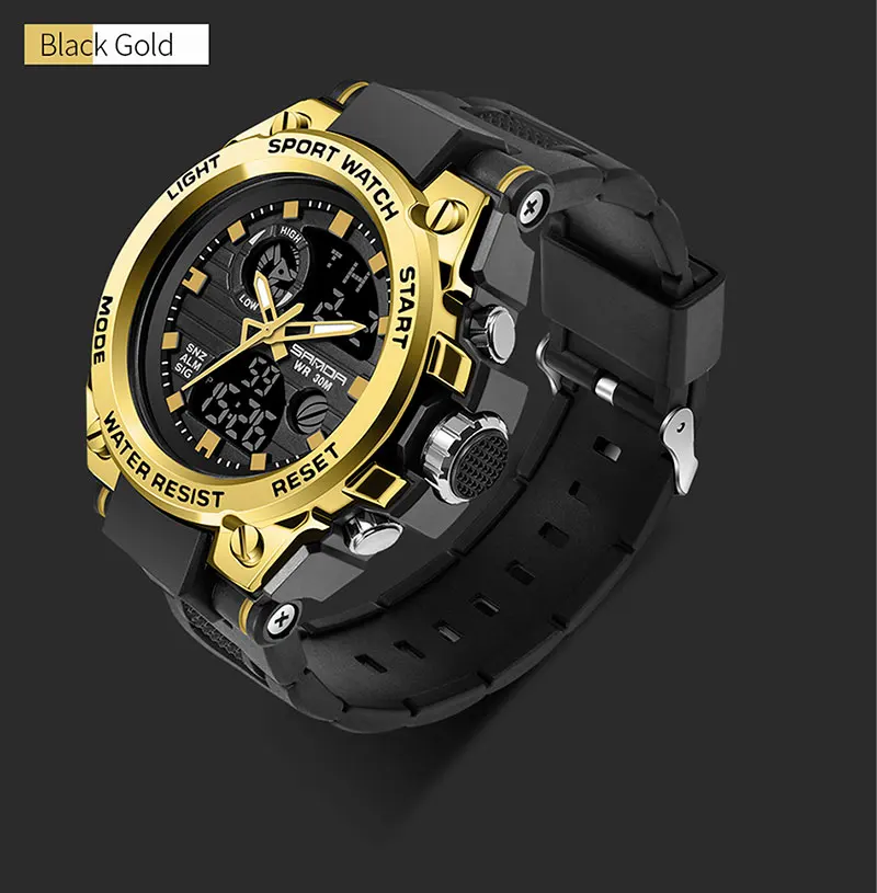 SANDA Brand G Style Men Digital Watch Shock Military Sports Watches Fashion Waterproof Electronic Wristwatch Mens Relogios 739