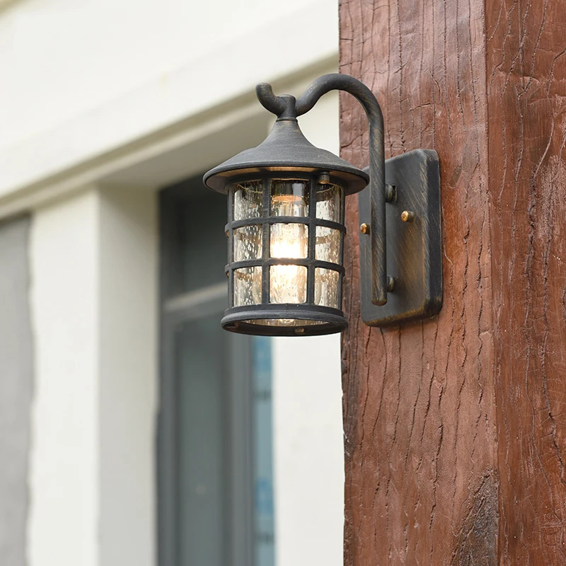 Outdoor Waterproof Wall Lamp American Country Retro Aisle Balcony Lamp Garden Bedside European Style Outdoor Rain Wall wall light outdoor porch light