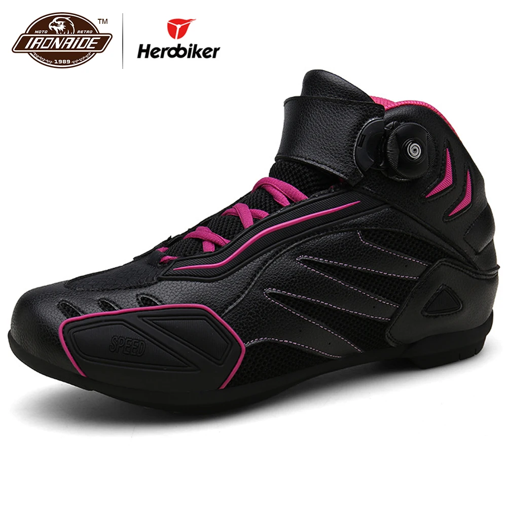 New Motorcycle Boots Men Breathable Botas Moto Motocross Boots Motorcycle Shoes Motorbike Biker Riding Boots Touring Ankle Shoes