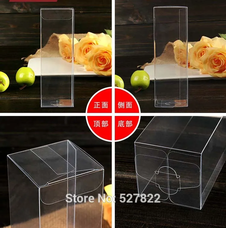 

5x5x15CM Toys Packaging Box Clear PVC Display Box Gift Boxes Perfume Daily Necessities Packing Candy Box Free shipping