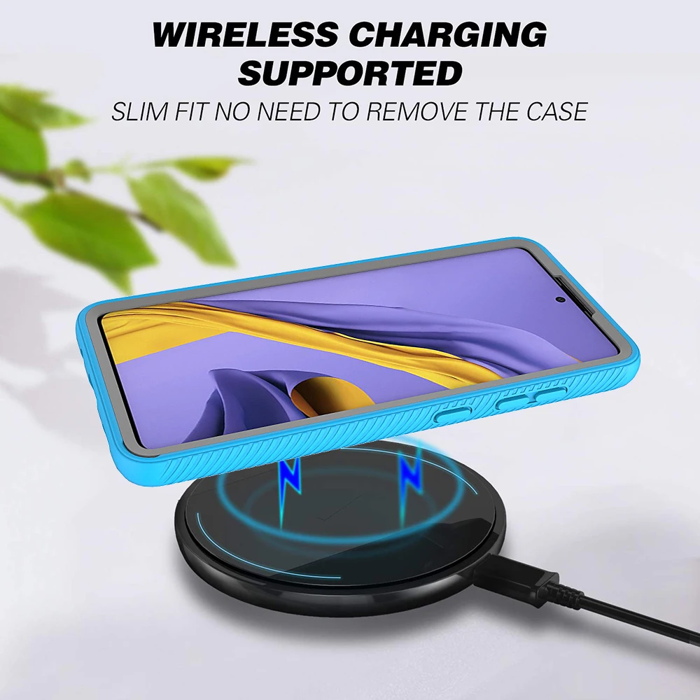 Clear 360 Phone Case For Samsung Galaxy M51 M31 A50 A50S A20S A10S A30S A20 A30 A10 A70 A20E 2 in 1 Frame Armor Shockproof Cover