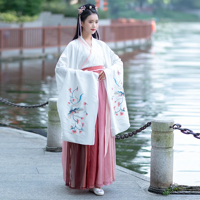 

New Style Photo Shoot Industrial Embroidery Chinese Clothing Hipster Antique Style Element Improved Chinese Traditional Han Clot