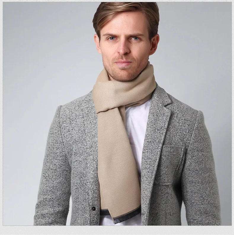 Newest Autumn Winter Long Cashmere scarf Men warm neck Shawl Scarves For Male Luxury Brand Blue Black Red Grey Blonde Color barbour scarf mens