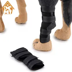 1 пара ПЭТ наколенники собака задних ног скакательного совместных Обёрточная бумага Поддержка Brace протектор дышащая травм восстановить