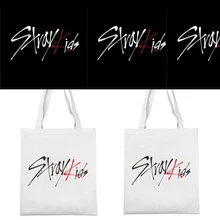 Kpop Straykids сумка белый черный холст роскошные сумки женские Сумки Дизайнерская модная женская сумка на тот, Брезентовая сумка для отдыха в Корейском стиле сумка Eco