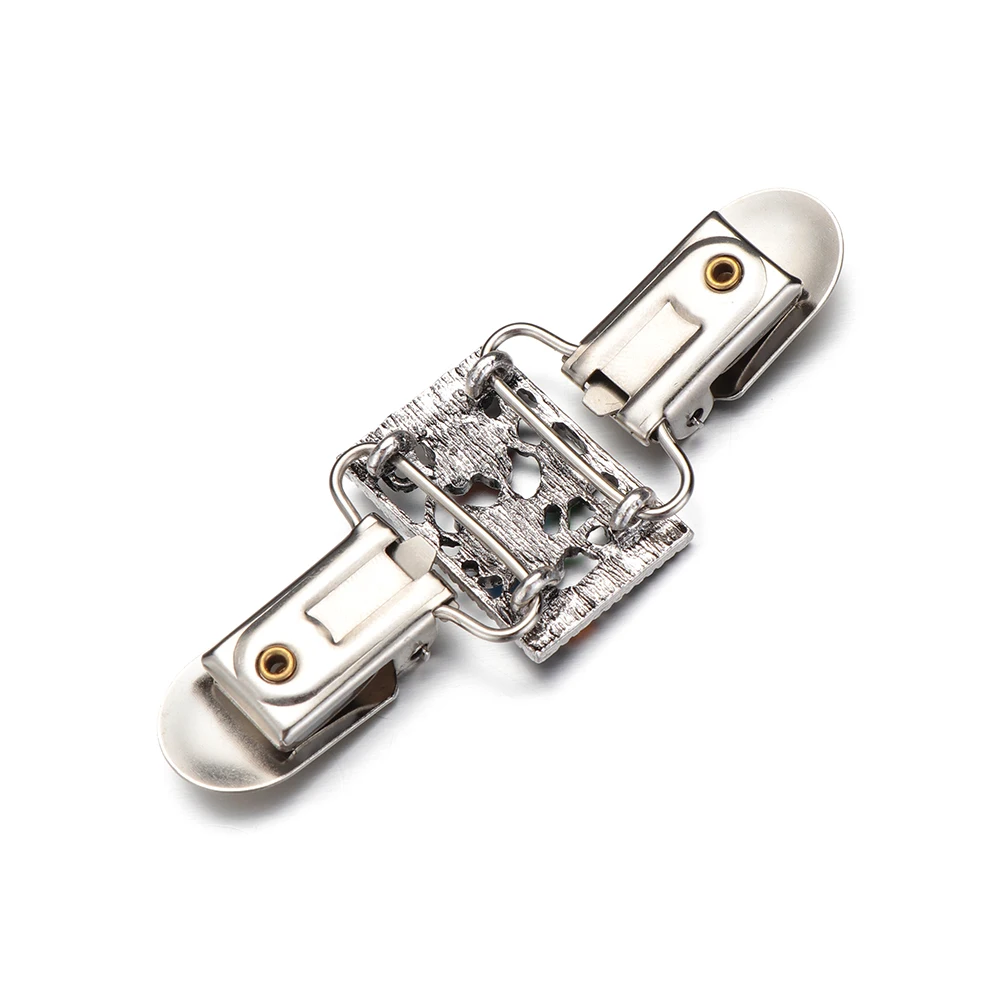 Clothes Clips Retro Cardigan Clip Fasteners Clothes Clothespins Scarf Clip Brooch Sliver Pin Buckle Holder Women Dress Jewelry