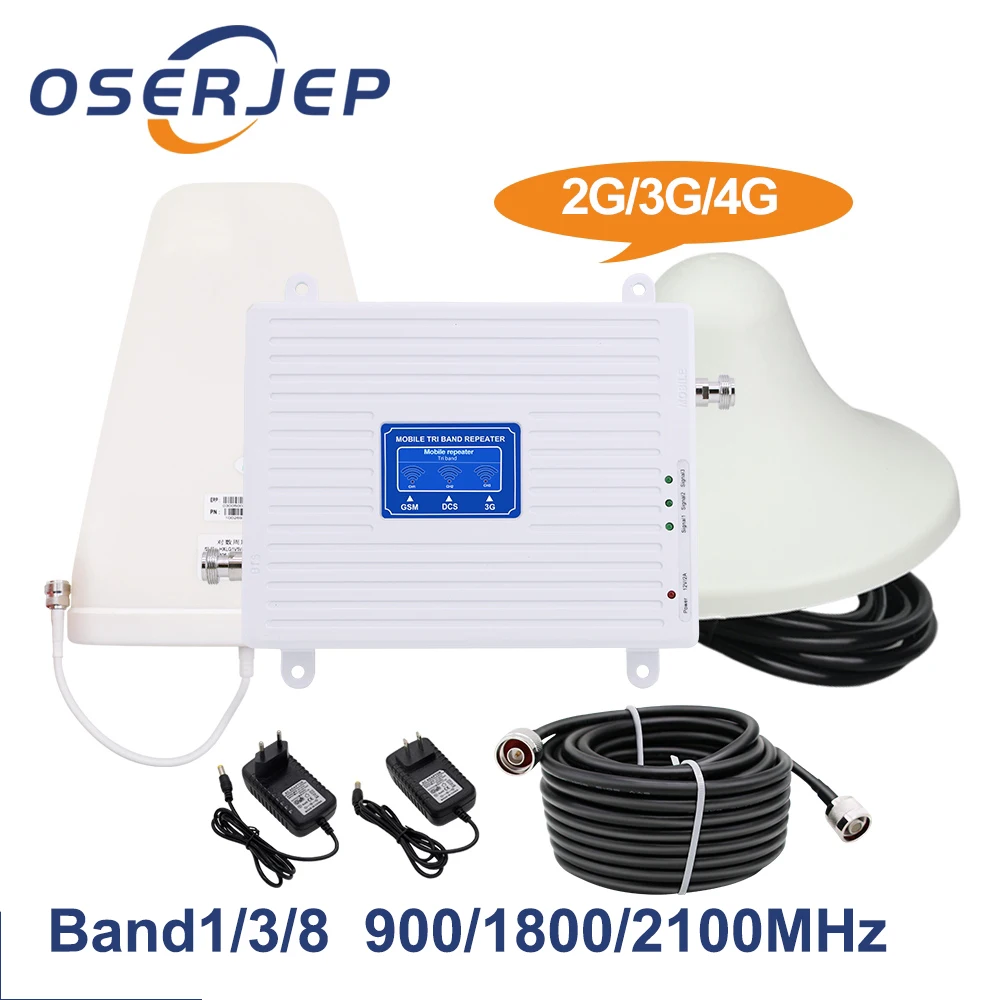 900 1800 2100mhz 4G 3G 2G LTE GSM 900 2100 1800 MHz Banda 8 3 1 ripetitore Del segnale telefonico