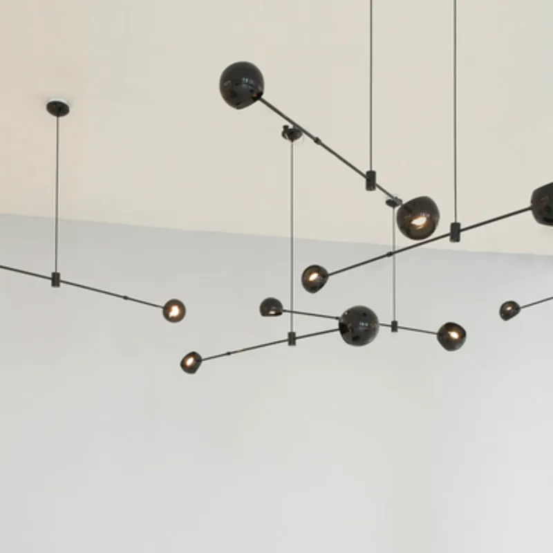 

Nordic vibia Line Geometric Led Pendant Light Wireflow design hanging pendant lamp industrial Wires Adjustable Lustres luminari