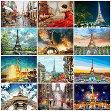 Azqsd 50x40 см рисовать по номерам красками картины картина по номерам пейзаж картина по цифрам декор для дома