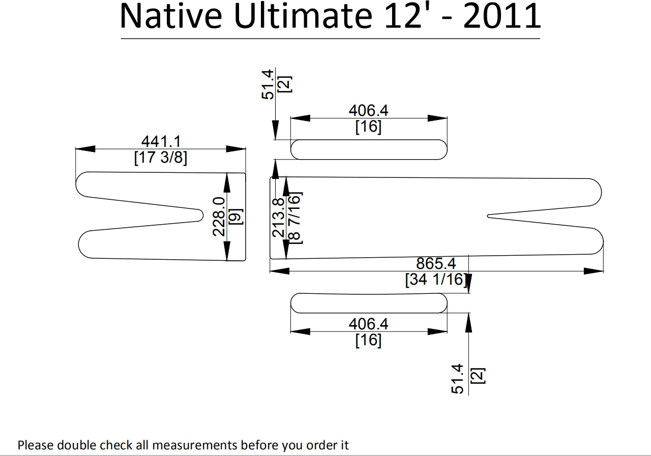 2011 NIC Ultimate 12 Каяк Лодка EVA настил КОВРИКИ НАБОР 1/4"