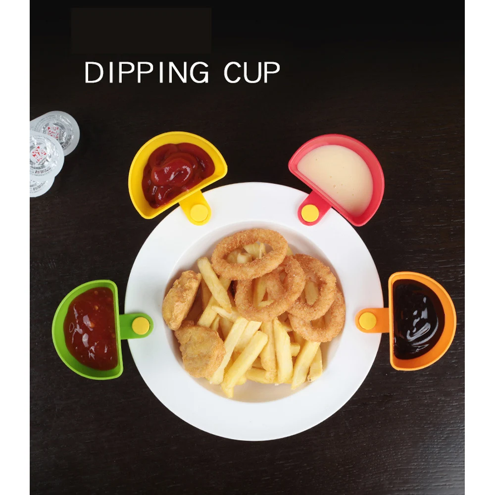 Dishes Clip For Tomato Sauce Salt Vinegar Sugar Flavor Spices Salad Seasoning box Dip Clips Holders Kitchen Bowl Tool | Дом и сад