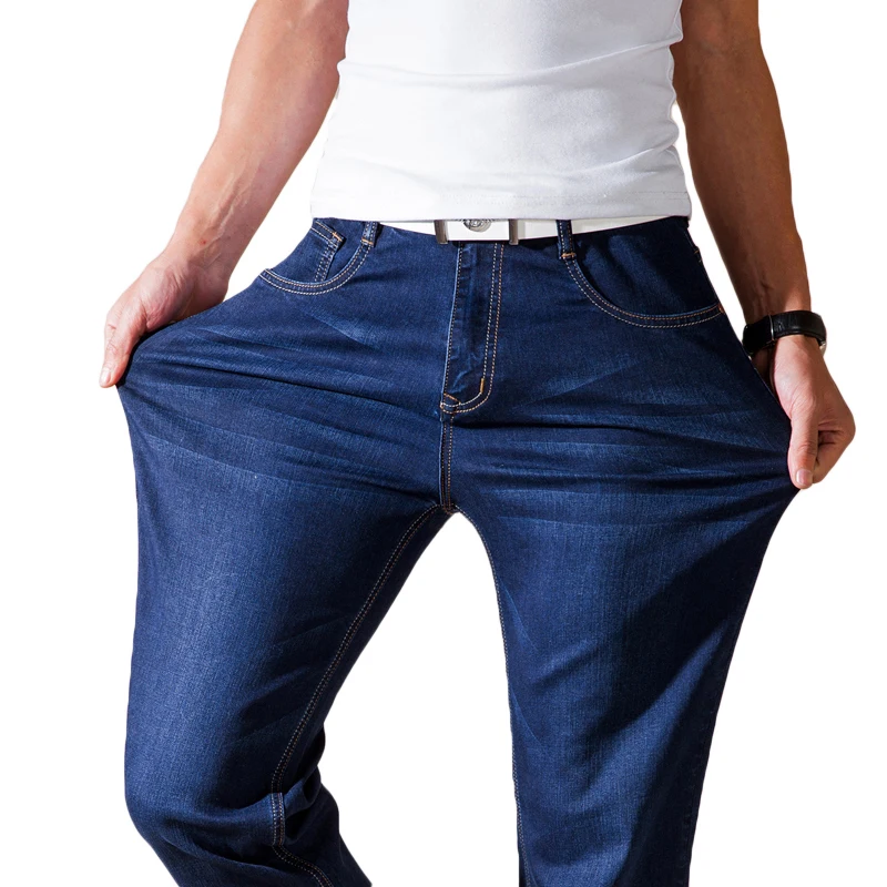 

Summer Men's Thin Jeans 209 New Classic Style Brand Blue Stretch Straight Slim Fit Denim Trousers Brand Pants