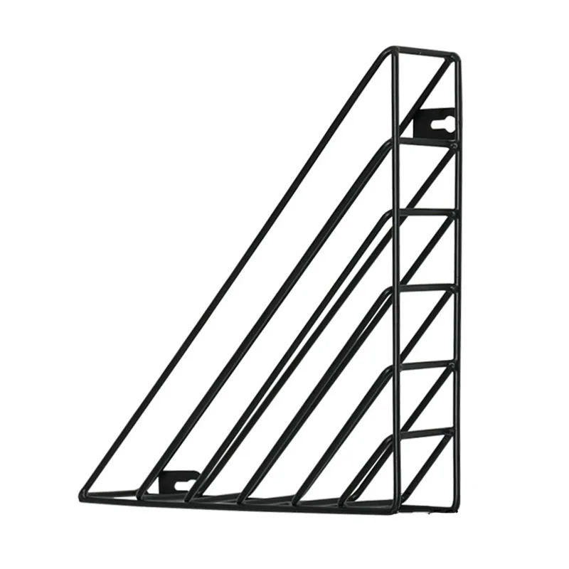 1*Wall Mounted Storage Rack Magazine Book Rack Triangle Display Shelf Decoration