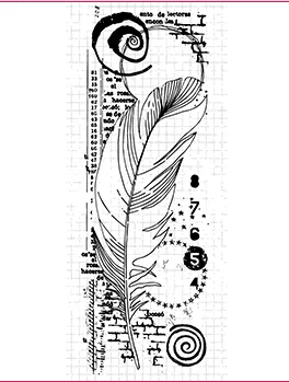 Фон с изображением перьев прозрачный чистый силикон штамп DIY Скрапбукинг/фотоальбом декоративный прозрачный штамп W1792