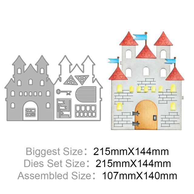 Castle Decoration Metal Steel Frames Cutting Dies DIY Scrapbooking Photo Album Embossing Paper Cards 15.26.2cm Color : Silver Castle Decoration Metal Steel Frames Cutting Dies DIY Scrapbooking Photo Album Embossing Paper Cards 15.26.2cm Color : Silver