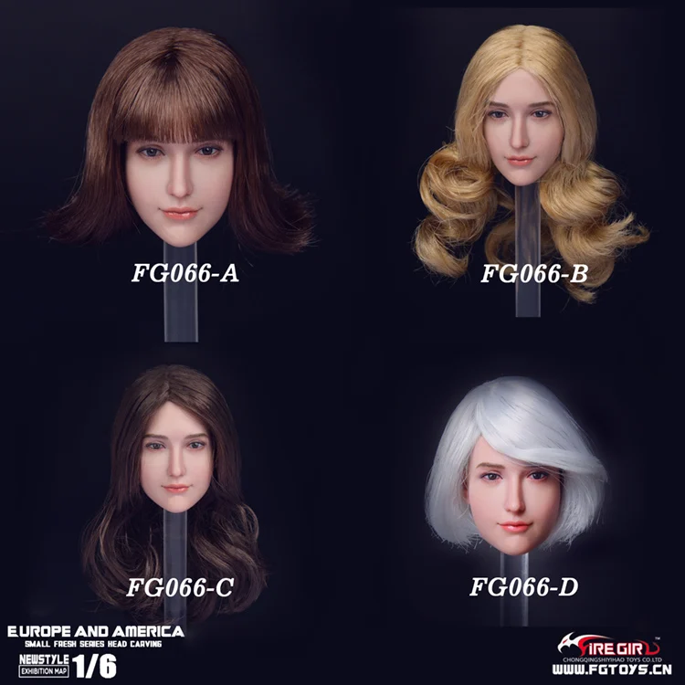 FireGirl игрушки FG066 1/6 в европейском и американском стиле; милая Красота головка Скульптура для детей возрастом от 12 дюймов Коллекционная Tbleague бледно-фигурка героя «сделай сам»