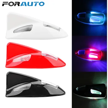 

1Piece Shark Fin Solar Automobile Anti Collision Anti-Rear-End LED Car Warning Lamp Decoration Strobe Bulb Car-styling