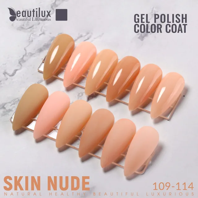 Beautilux Nail Gel Polish Kit 6pcs/set x10ml Soak Off UV LED Nails Varnish Set Semi Permanent Nail Art Gels Lacquer Gift Box DIY 109-114