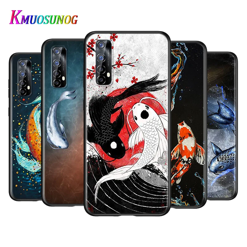 Koi fish Yin Yang Art Silicone Cover For Realme V15 X50 X7 X3 Superzoom Q2 C11 C3 7i 6i 6s 6 Global Pro 5G Phone Case | Мобильные