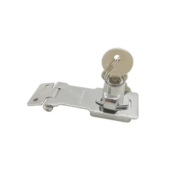 

3 Inch Hasp Lock Drawer Lock Closet Door Chrome Plated Metal Keyed Cabinet Latch Cupboard Desk Hasp Locks With Keys