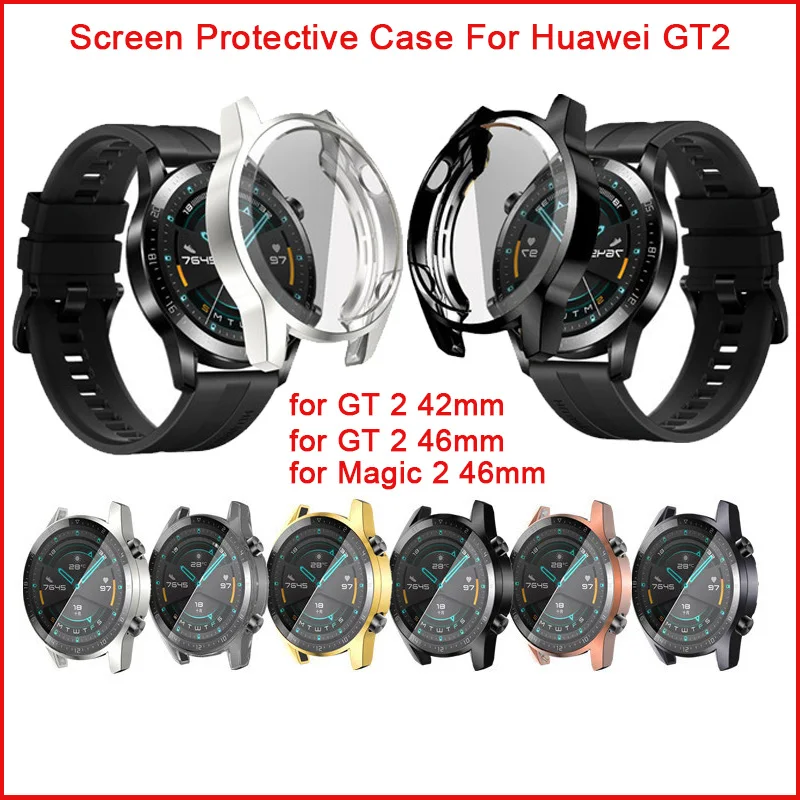 Защитный чехол для Huawei watch GT 2 46 мм мягкий ТПУ на весь экран Gt защитная крышка часов