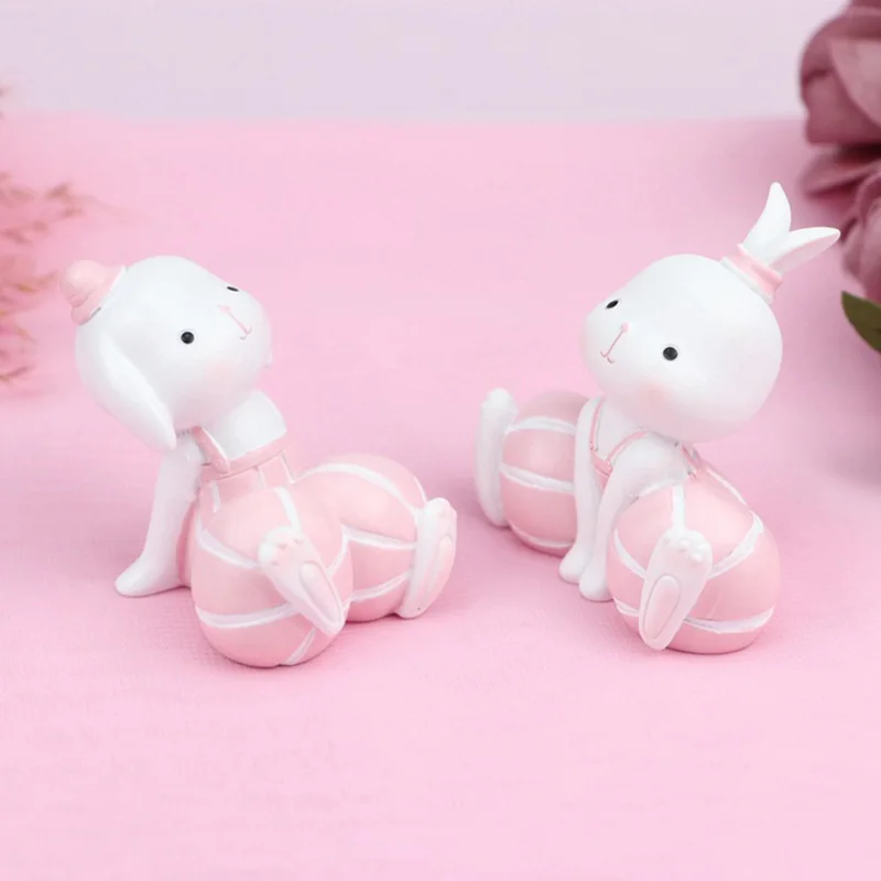 Kawaii с милым кроликом; сказочный сад, миниатюра фигурки моды стол служебный автомобиль аксессуары для украшения дома, рождественский подарок для девочек