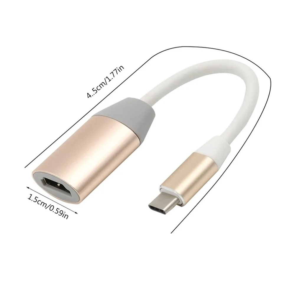 Профессиональный 4 к 30 Гц разрешение USB-C к HDMI конвертер портативный type-c к HD адаптер прибора для Macbook samsung huawei LG