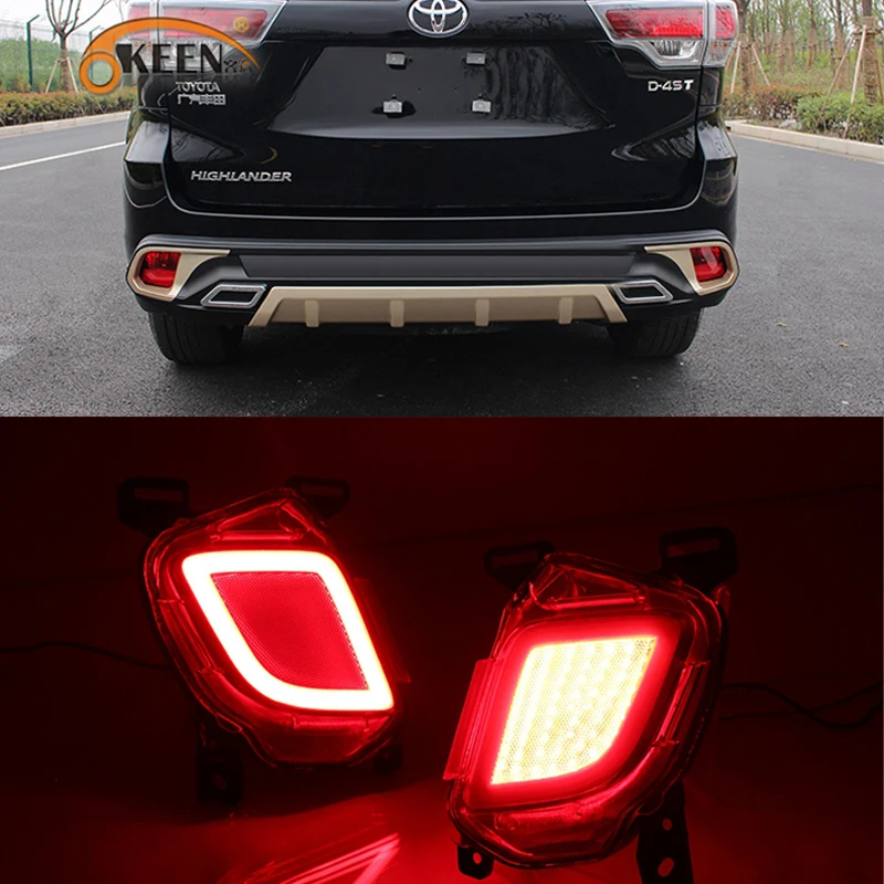 2 шт. для Toyota Highlander 2015 2016 2017 2018 2019 многофункциональсветодиодный светильник ры