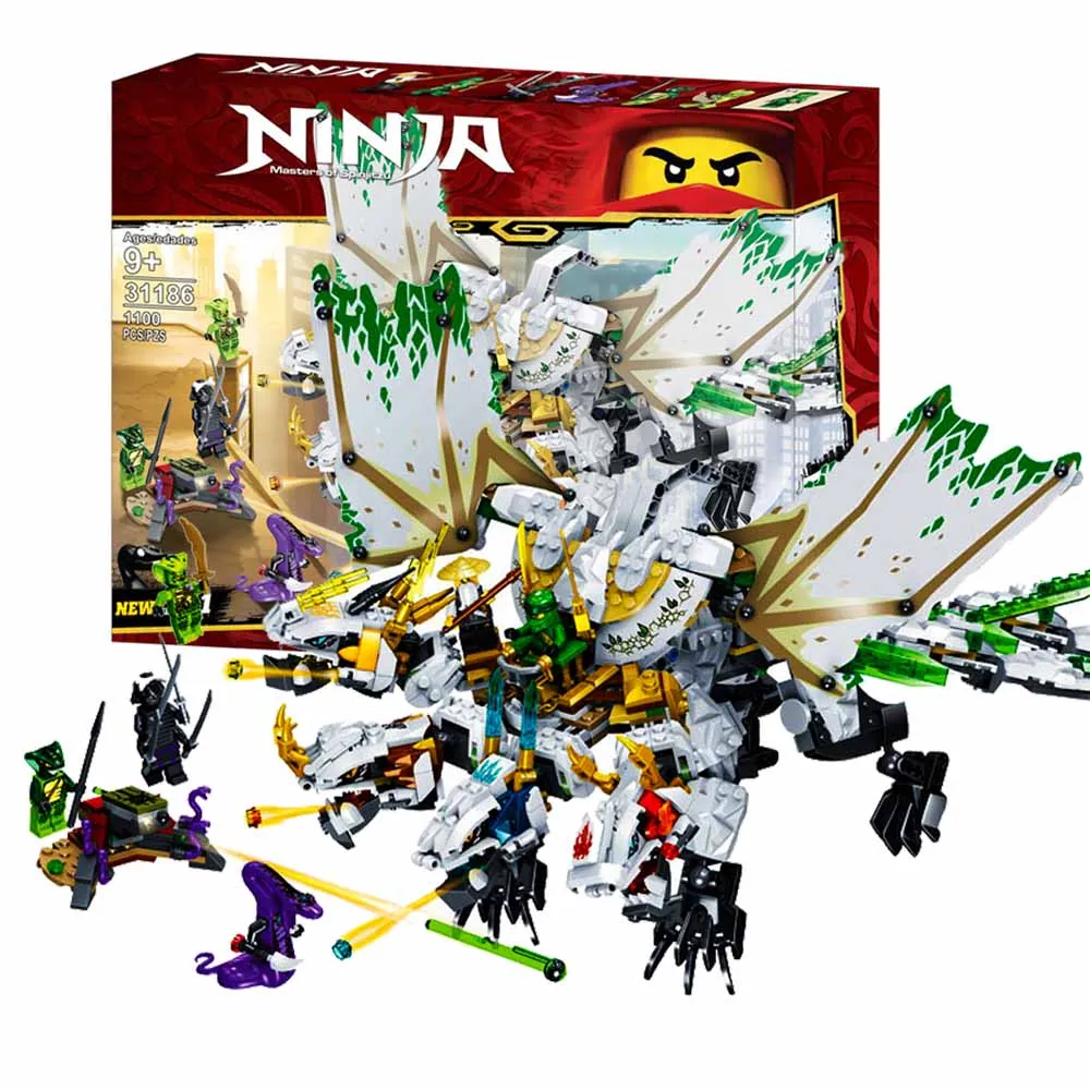 1100pcs Ninja mirage ultimate dragon complex compatible legoigey ninjagoes Build 