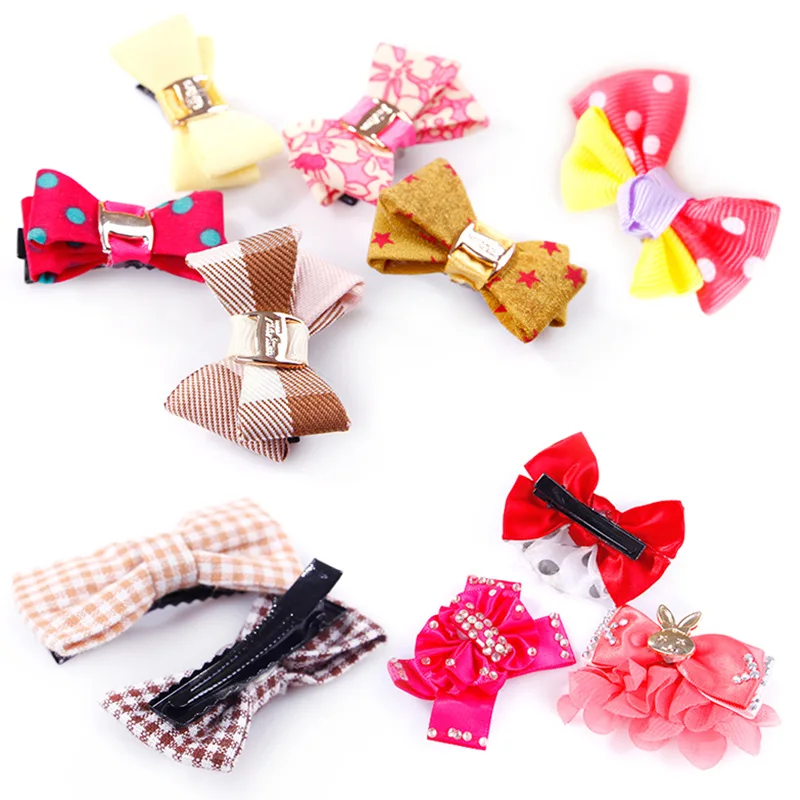 Currently Available Creative Accessories Wholesale Pet Accessories Fresh Delicate Pet Hairpin Small Bow Dog Barrettes
