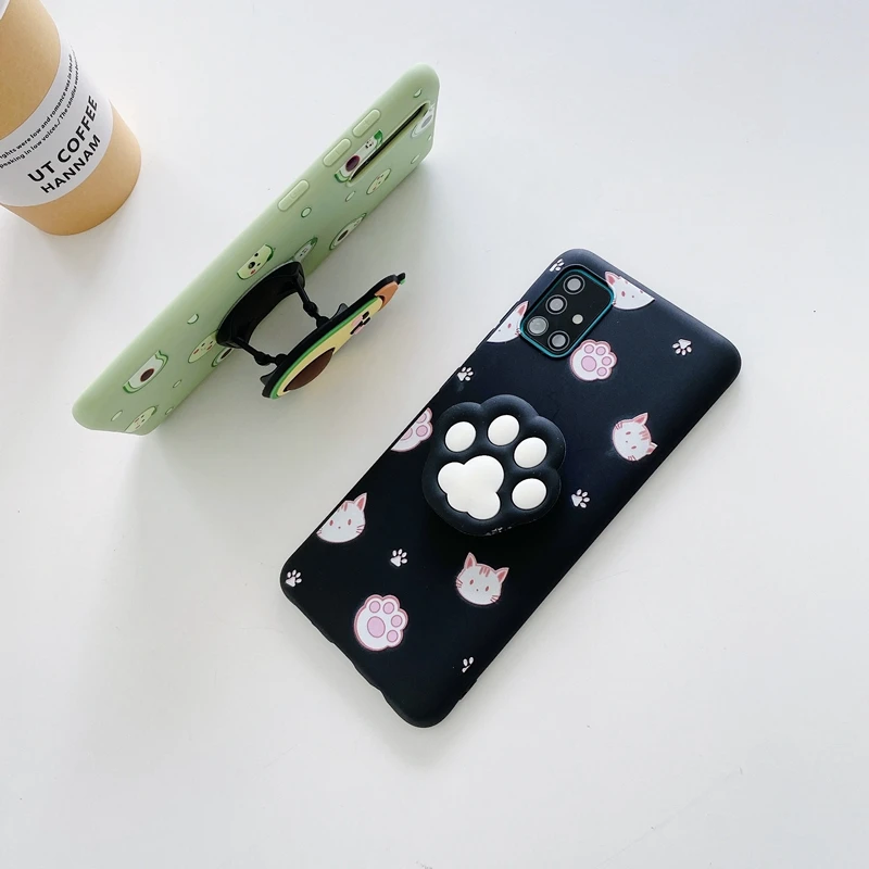 Cartoon Phone Holder Case For Samsung Galaxy A50 A70 A30S A40 A20 A30 A10 A11 A20E A21S A31 A7 A8 A6 Plus 2018 A41 Stand Cover
