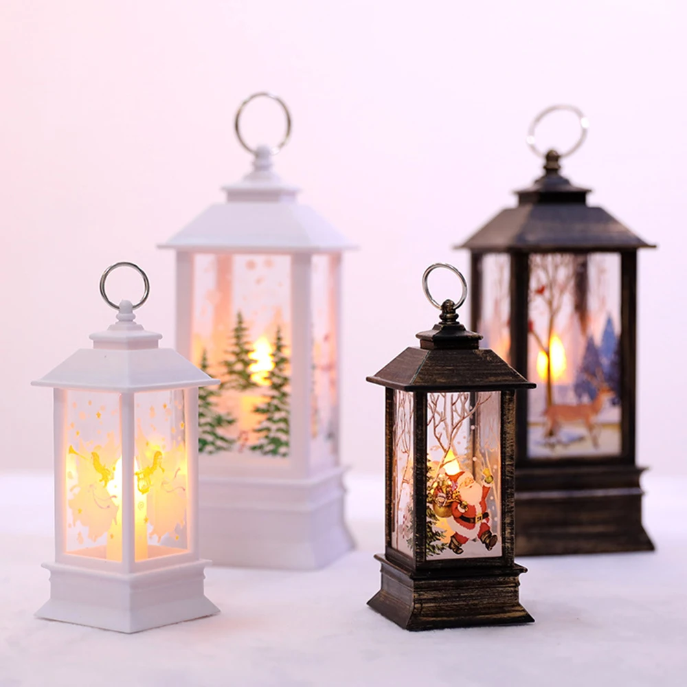 Светодиодный светильник для рождественской елки, имитирующий пламя, лампа, окно торгового центра, бар, ресторан, портативная лампа, декоративные принадлежности