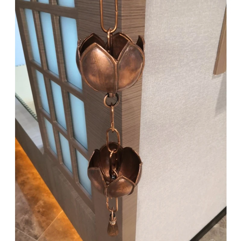2.6m Copper Rain Bell Drainage Chain