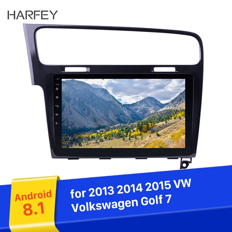 

Harfey 10.1" HD Touch Screen GPS Navigation with 3G WIFI Bluetooth 1024*600 Android 8.1 Radio for 2013-2015 VW Volkswagen Golf 7