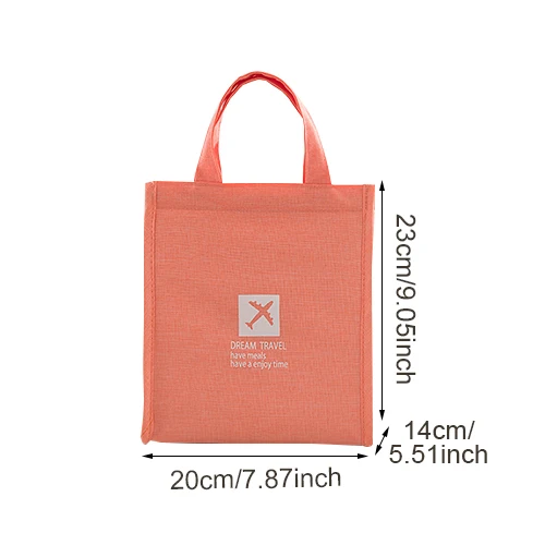 Orange S Lunch Bag MoneRffi сумка для обеда портативный тепловой еда свежий Bento мешок офис напиток для пикника холодной изоляции Органайзер Tote аксессуары питания - Цвет: Orange S Lunch Bag