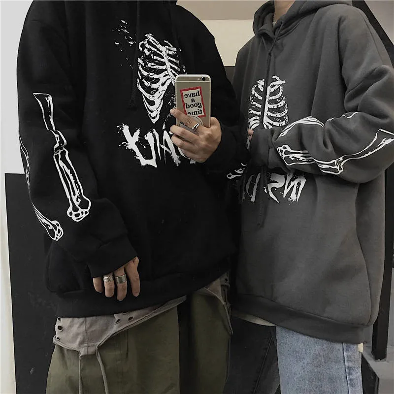 High Street футболка Уличная толстовки мужские свободные с длинным рукавом корейский стиль Harajuku Осень модные кофты хип хоп топы