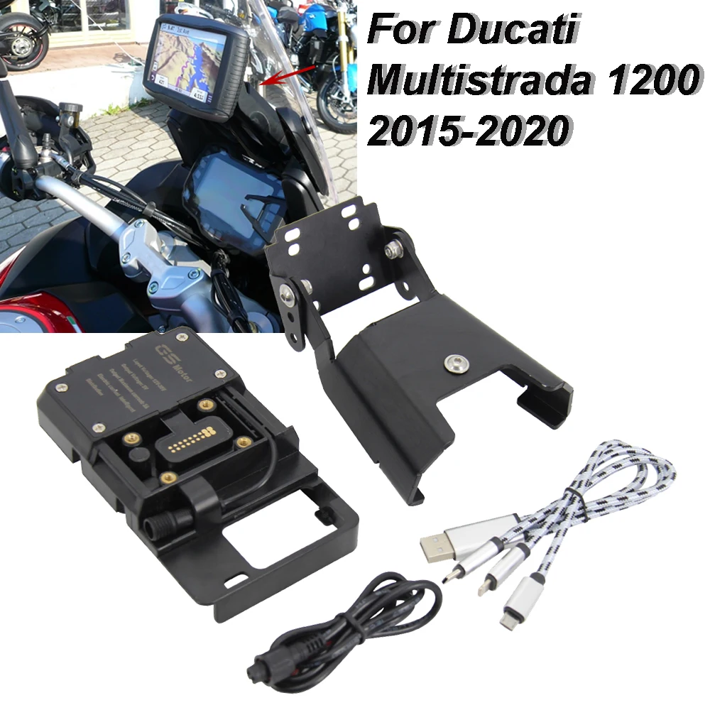 NEW Motorcycle Mobile Phone Stand Holder GPS Plate Bracket For Ducati Multistrada 1200 2015 2016 2017 2018 2019 2020