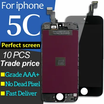 

10Pcs/Lot For iPhone 5C LCD Display Touch Screen Replacement Full Digitizer Assembly