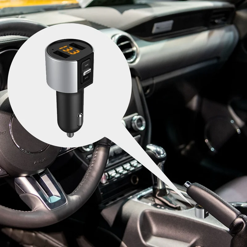 Handsfree автомобильный Bluetooth Mp3 плеер fm-передатчик модулятор двойной USB Автомобильное зарядное устройство беспроводной аудио приемник черный Высокое качество