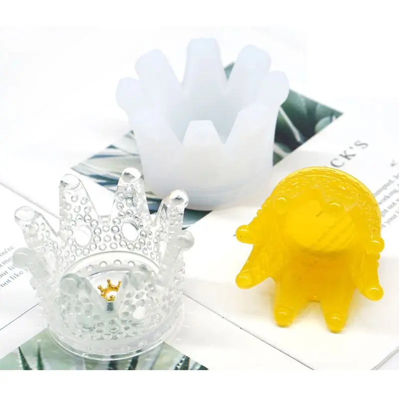 3D корона пепельница коробка для хранения DIY держатель телефона силиконовые формы смолы литье инструменты