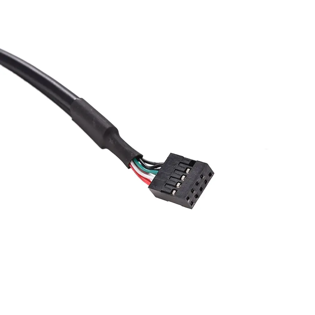 Портативный размер 30 см 2 порта USB A Female to Internal 9 Pin Header Adapter Cable удобный конвертер Кабель