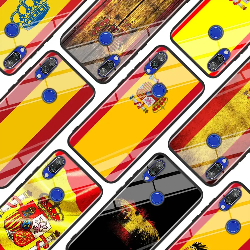 

Spain national flags for Xiaomi Redmi Note 8 7 6 5 4X 4 K20 Pro 7A 6A 6 S2 5A Plus Super Bright Black Phone Case