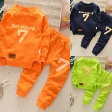 Одежда для маленьких девочек, Детские костюмы с длинными рукавами на осень и зиму, детские футболки и штаны для мальчиков и девочек 2-6 лет