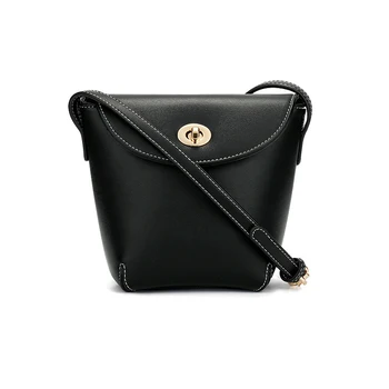 

Women Small Fashion PU Bucket Bags Leather Solid Color Handbags Casual Shoulder Messenger Bags Daily Use Phone Crossbody Bag Sac