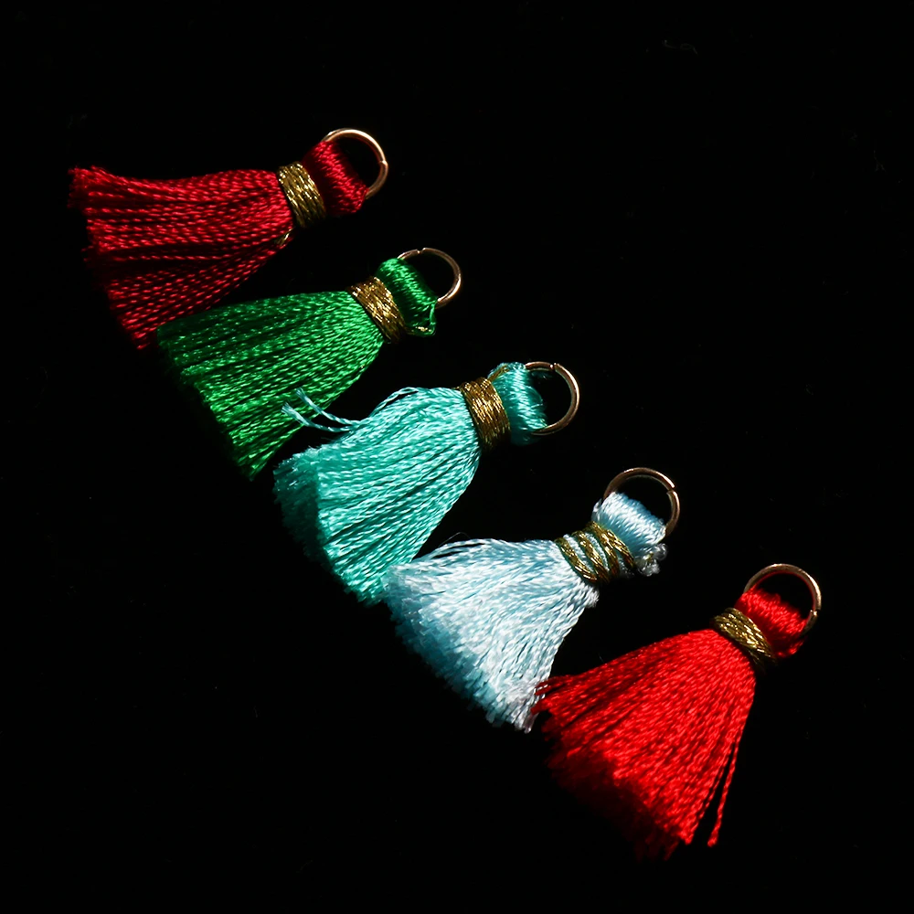 10 шт. мини полиэфирные Шелковые кисточки висячие серьги с бахромой Изготовление ювелирных аксессуаров швейные инструменты для домашнего украшения для самодельного изготовления