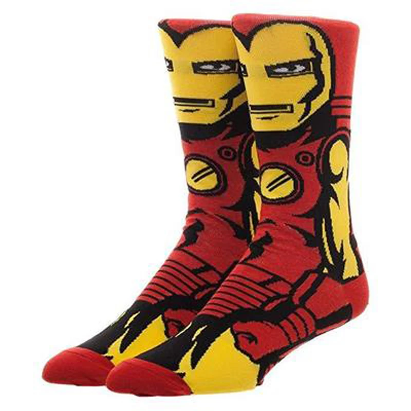Мультфильм Аниме принтом носки с изображением морской звезды Патрика для персонализированные оригинальные носки сетчатые носки Для мужчин Для женщин из дышащего хлопка с изображением «супермэна» и «капитана носки Avengers