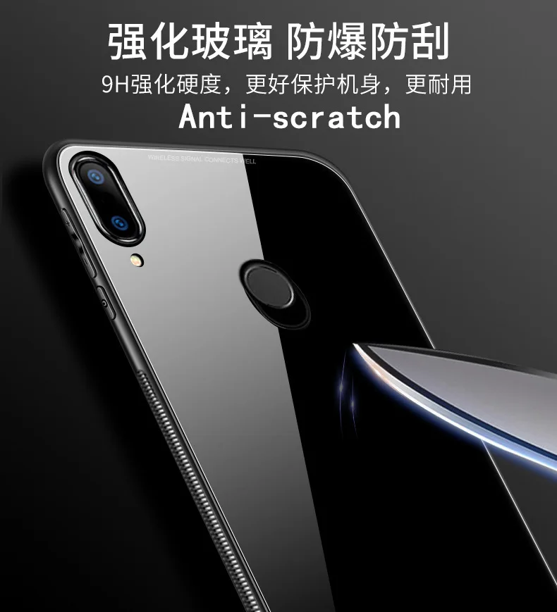 Huawei P20pro чехол для телефона Nova2LITE 3E MATE10 устойчивый к царапинам взрывозащищенный 9H однотонный стеклянный корпус
