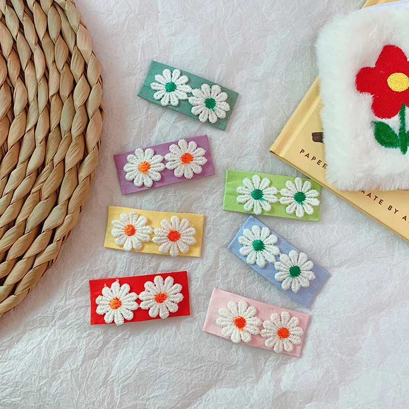 YHairpins заколки для волос для детей, аксессуары для волос для девочек, детские милые тканевые заколки для волос, заколки с цветочным металлическим принтом